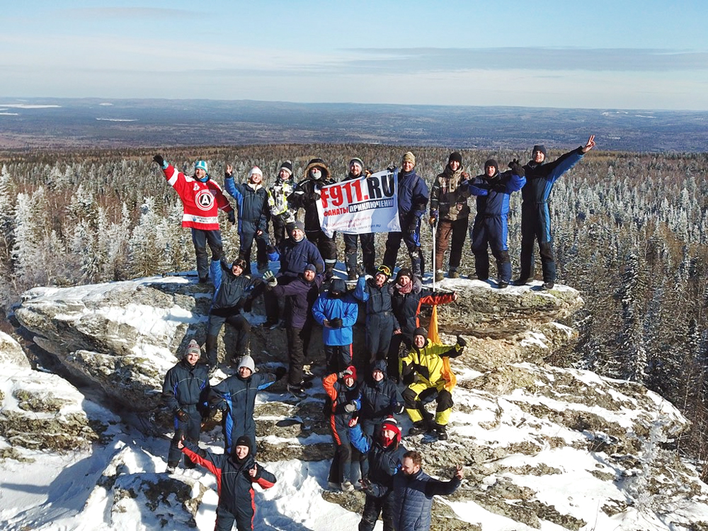 На вершине горы Шунут. Снегоходный тур с Фанаты Приключений F911